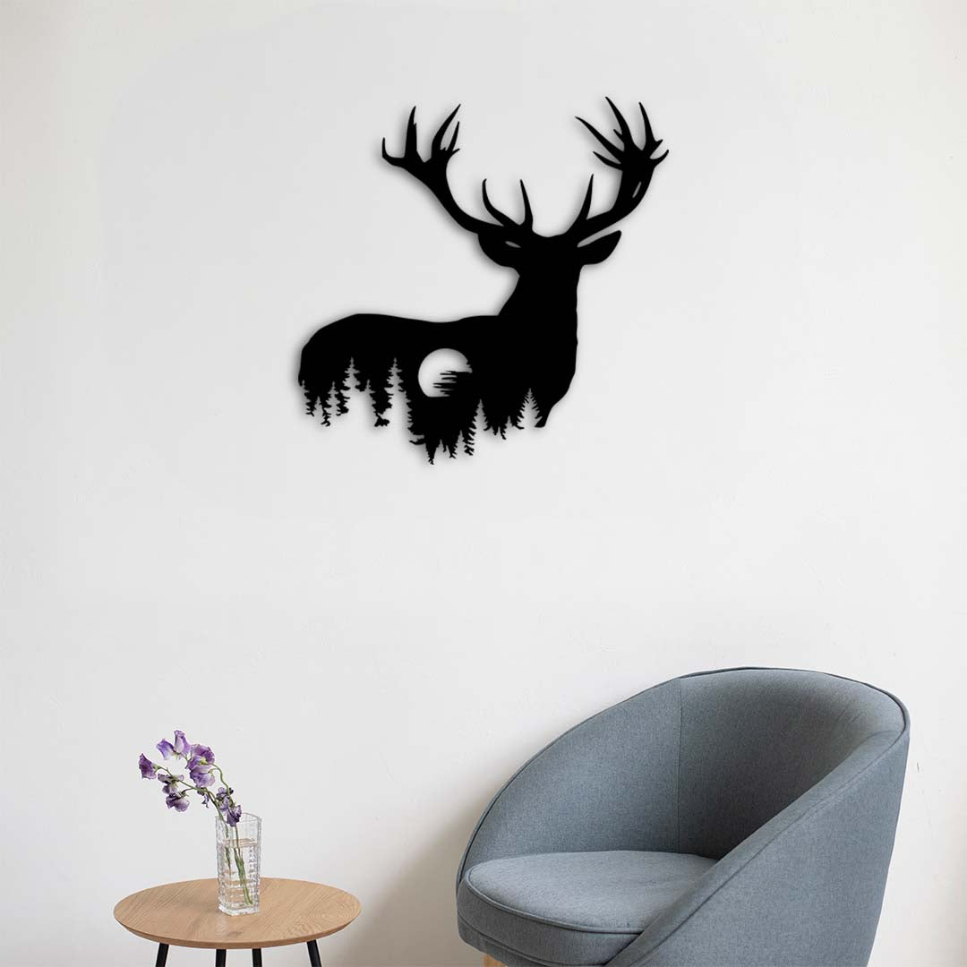 Deer Silhouette Metal Wall Art