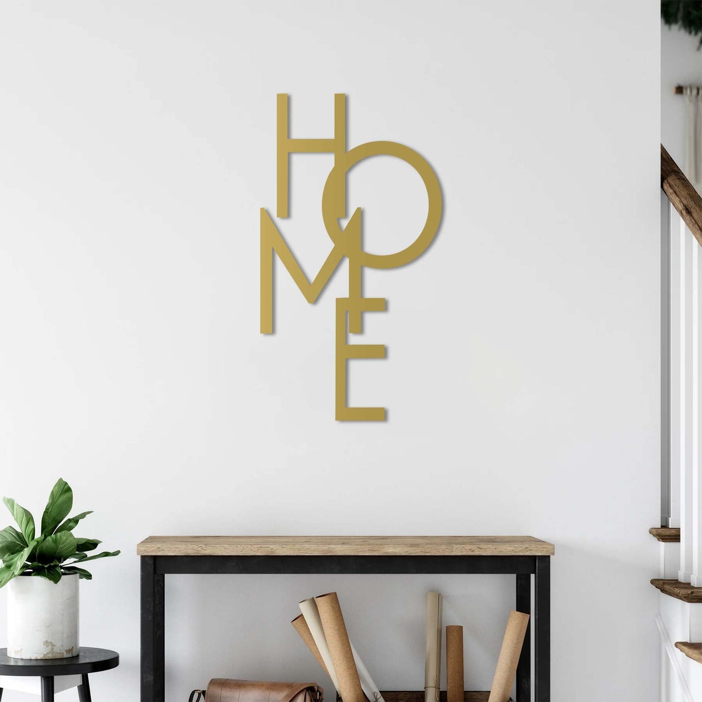 "HOME" Metal Tablo — Ev Gibisi Yok