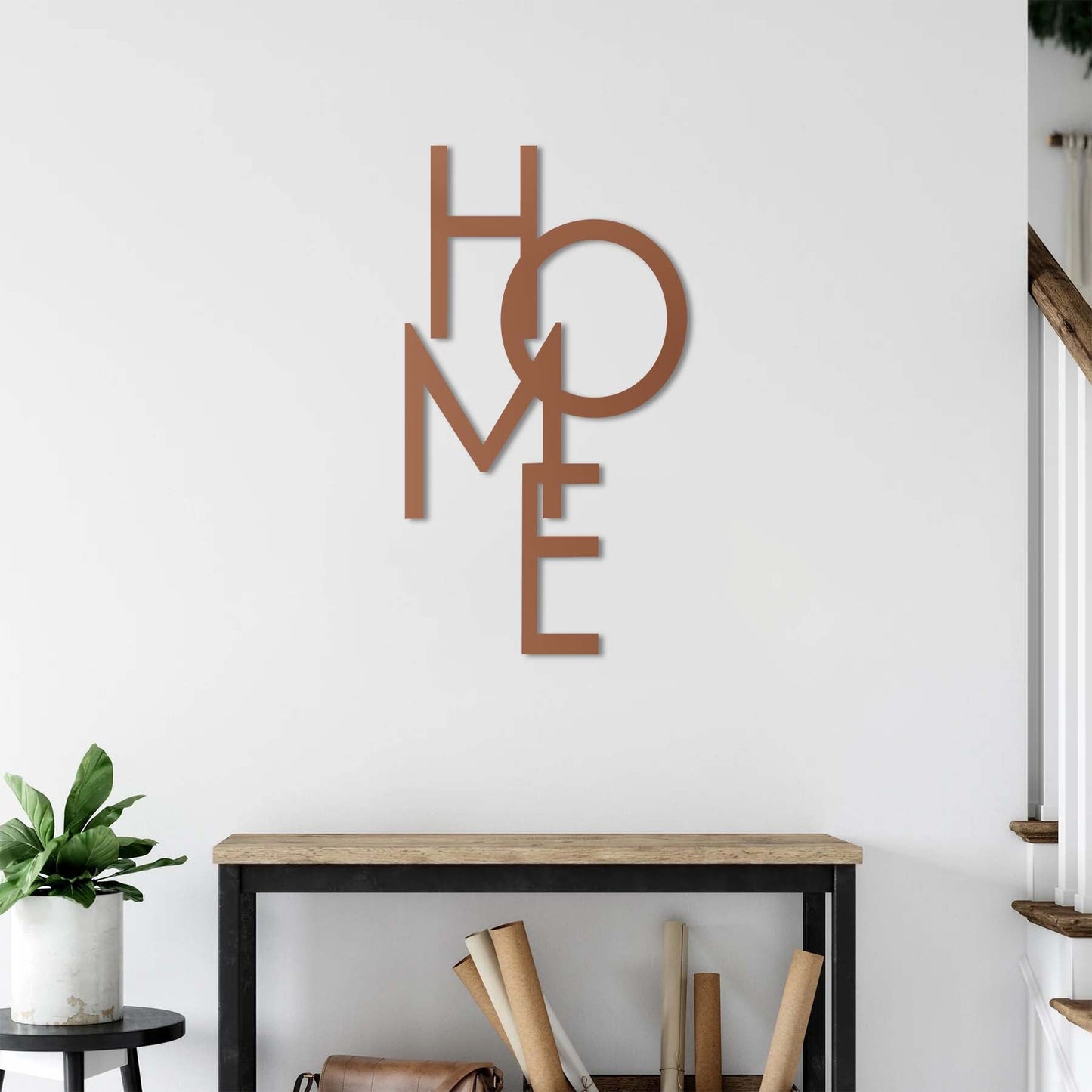 "HOME" Metal Tablo — Ev Gibisi Yok