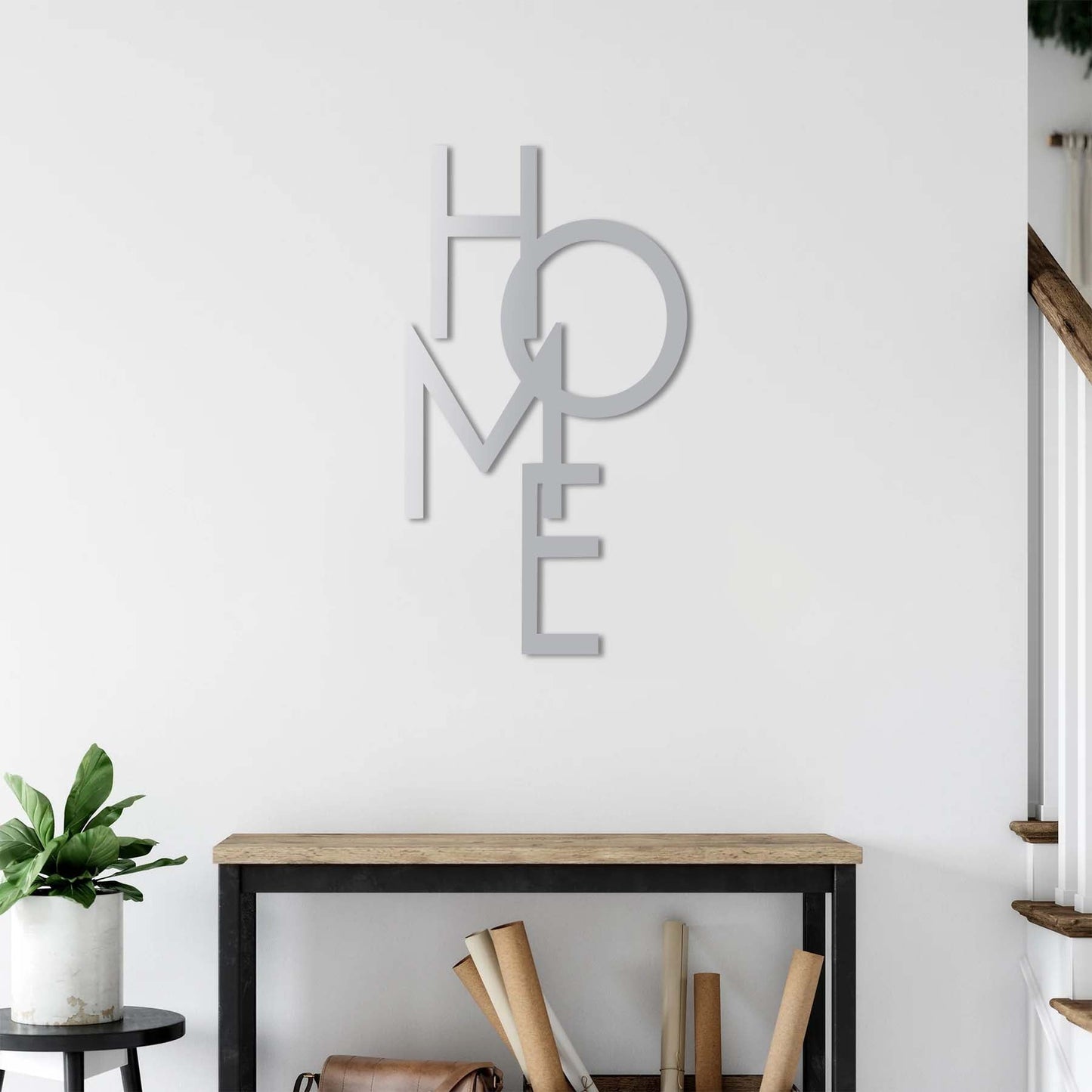 "HOME" Metal Tablo — Ev Gibisi Yok