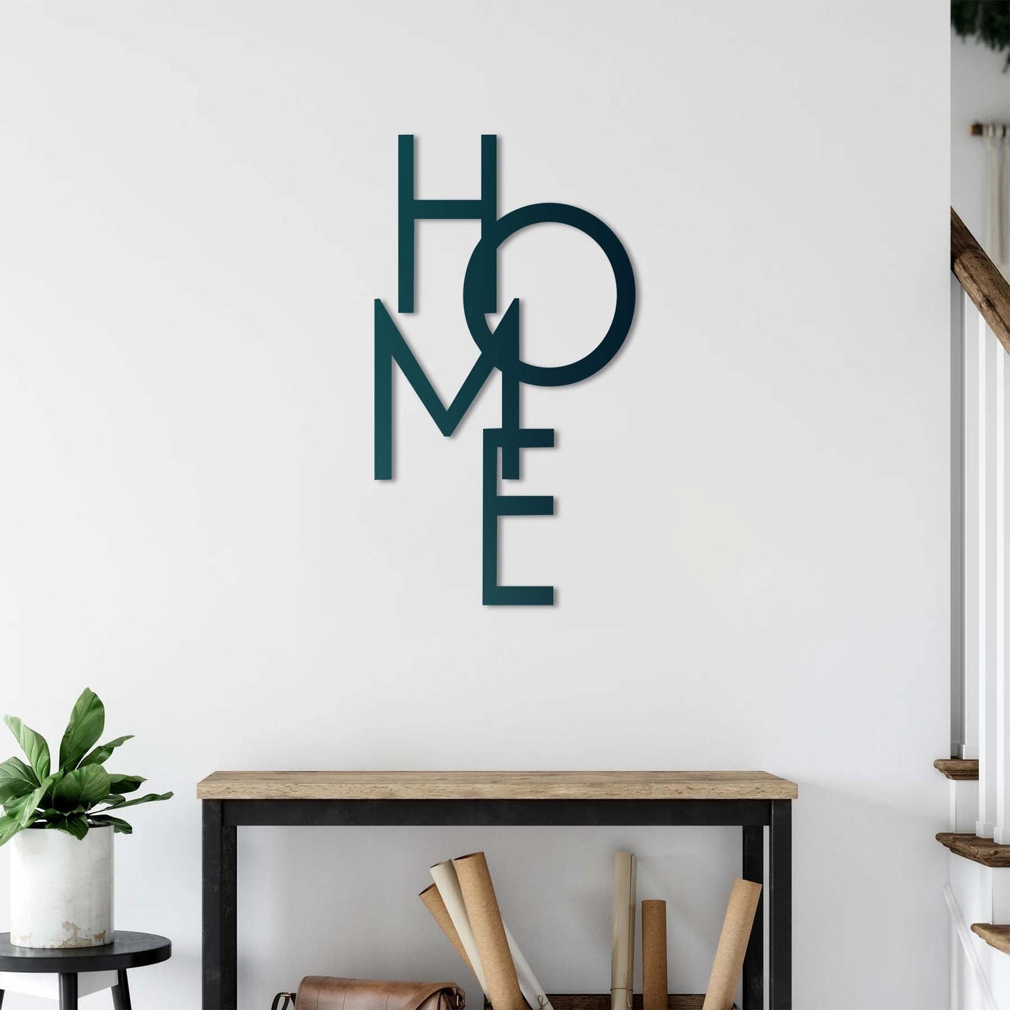 "HOME" Metal Tablo — Ev Gibisi Yok