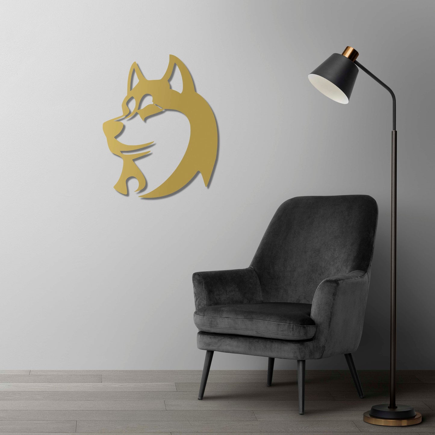 Husky Spirit Metal Painting