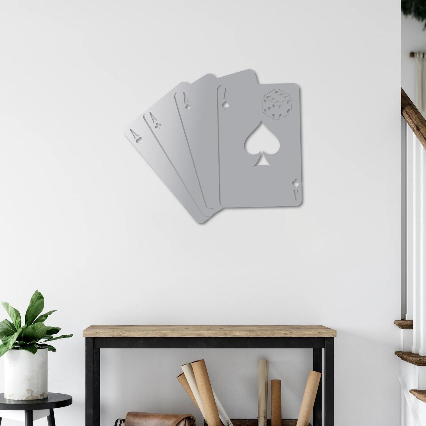 İskambil Kağıtları Metal Tablo