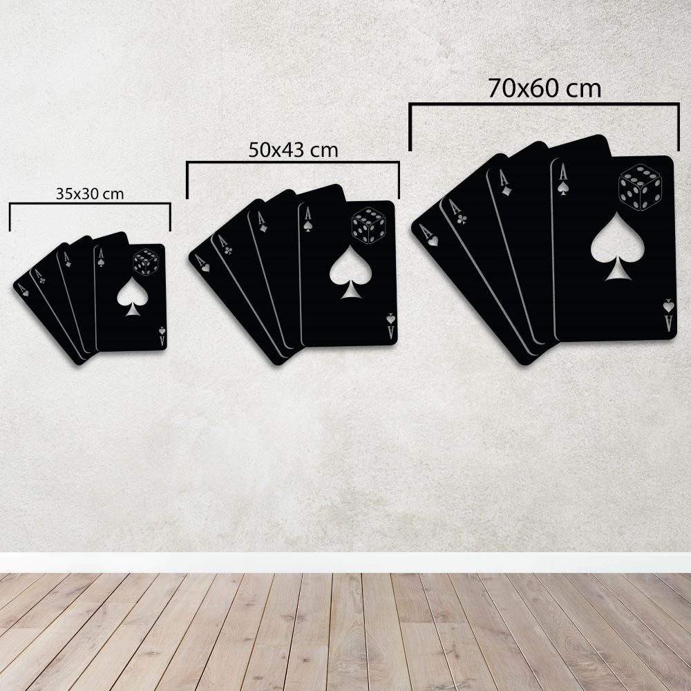 İskambil Kağıtları Metal Tablo