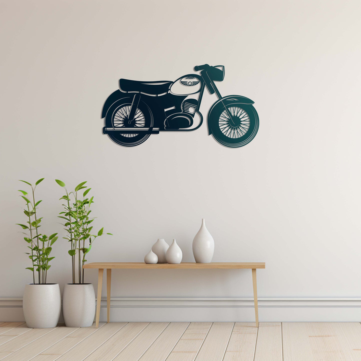 Classic Jawa Motorcycle – Metal Painting