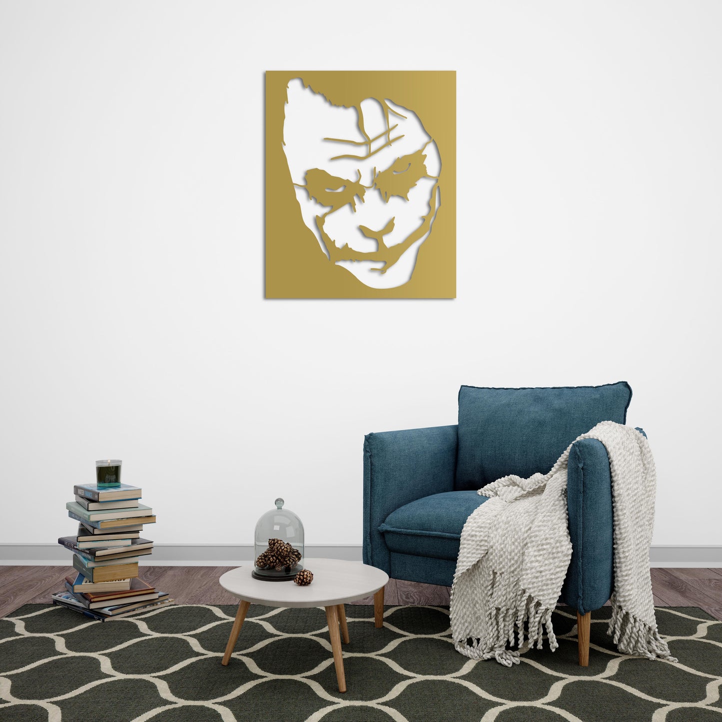 Kaosun Yüzü Joker Metal Tablo