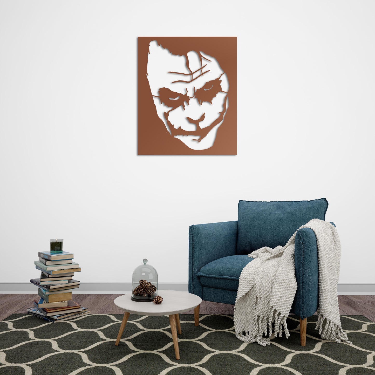 Kaosun Yüzü Joker Metal Tablo