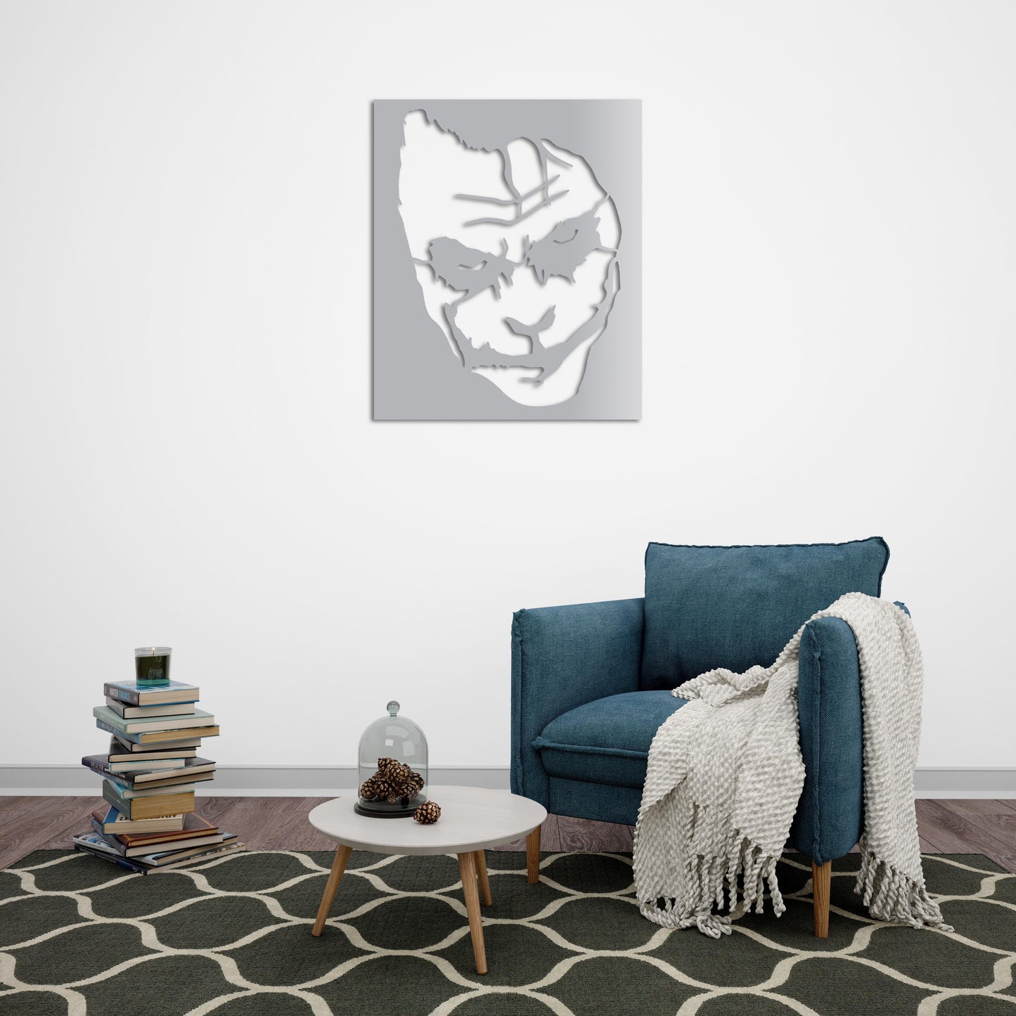 Kaosun Yüzü Joker Metal Tablo