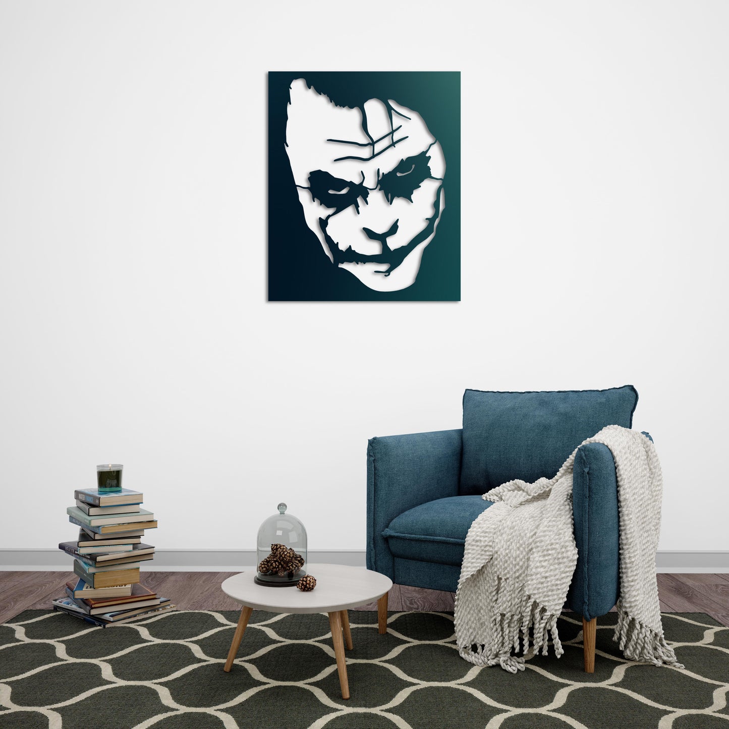 Kaosun Yüzü Joker Metal Tablo