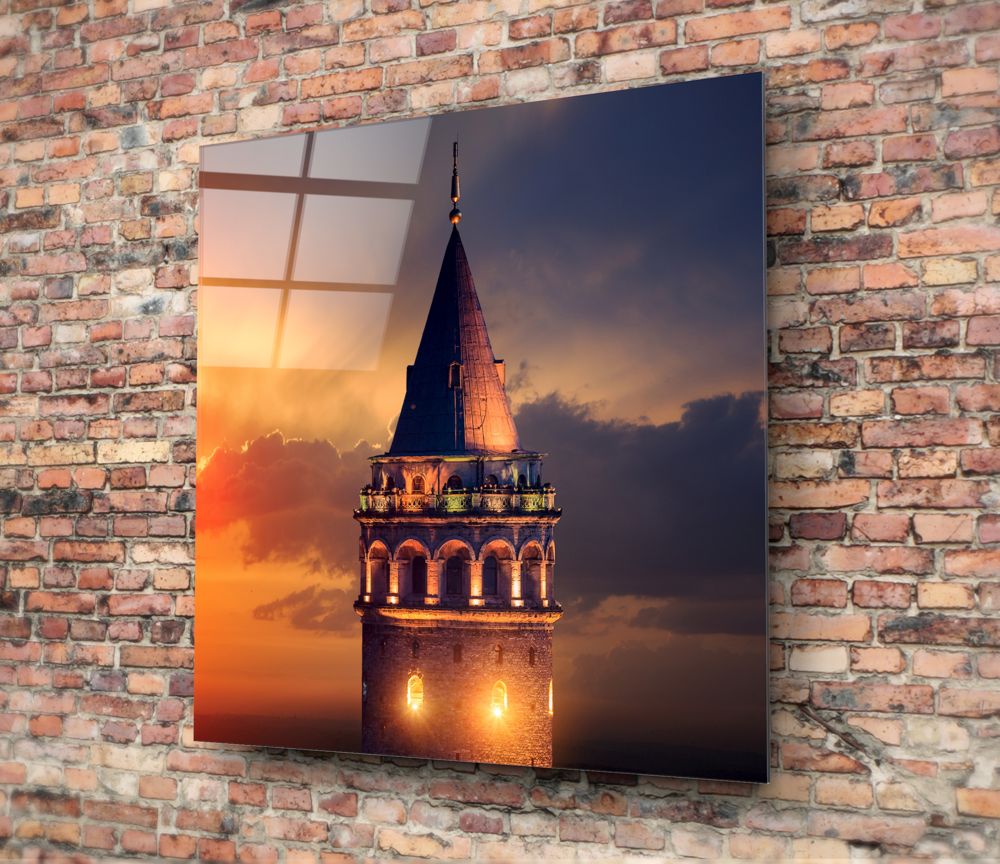 Galata Kulesi Cam Tablo