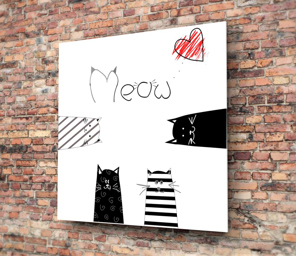 Miyav (Kedi) Cam Tablo