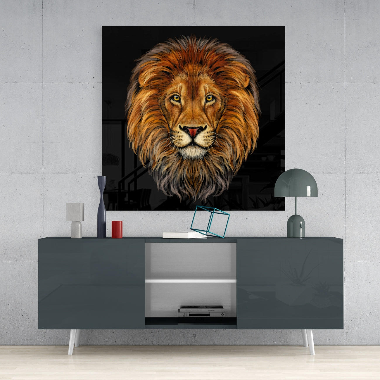 Aslan Cam Tablo