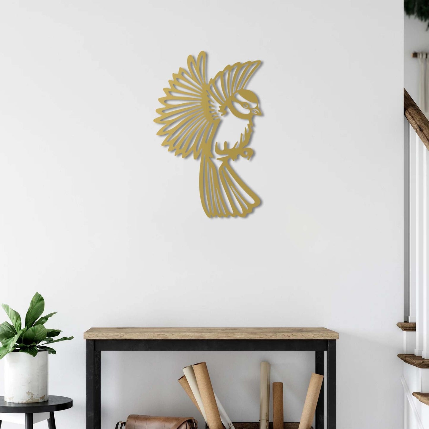 Kanatların Zarafeti Kuş Metal Tablo