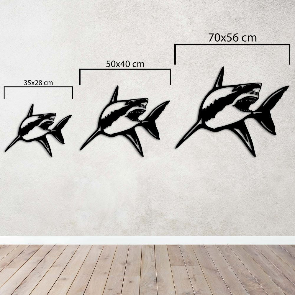 Denizlerin Gücü Köpekbalığı Metal Tablo