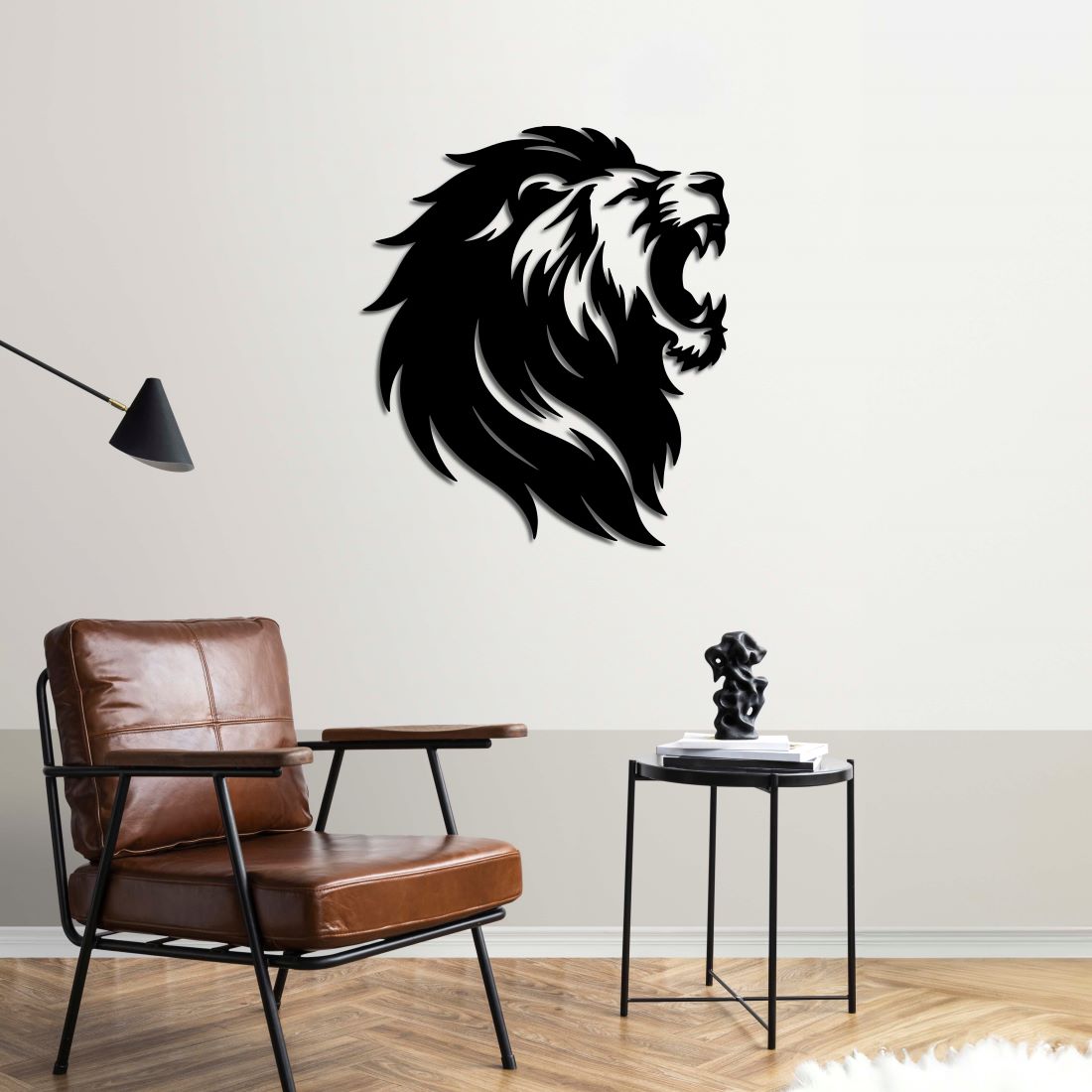 Aslan Kükreyişi Metal Tablo
