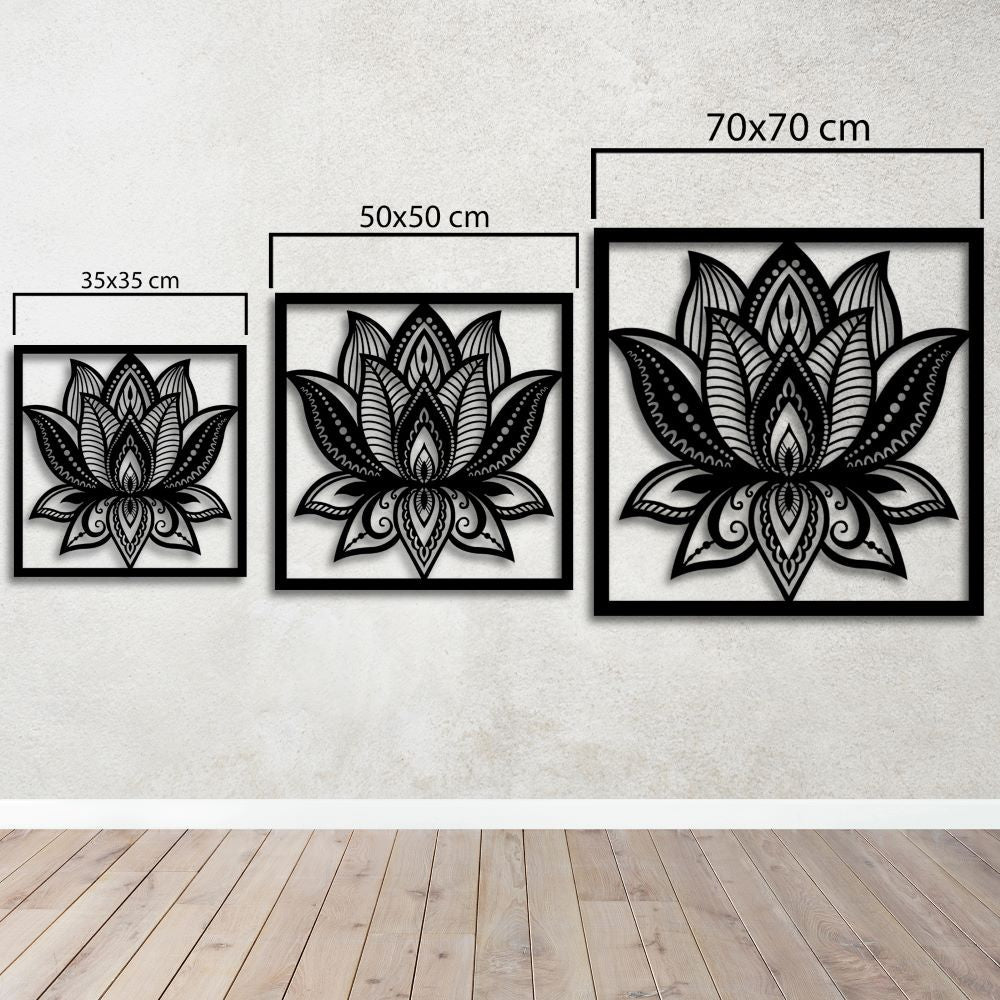Barışın Simgesi: Lotus Çiçeği Metal Tablo