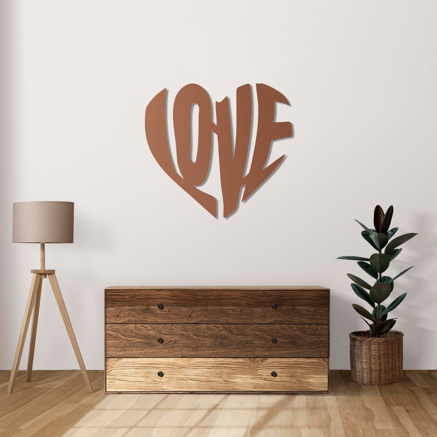From the Heart: "LOVE" Metal Painting