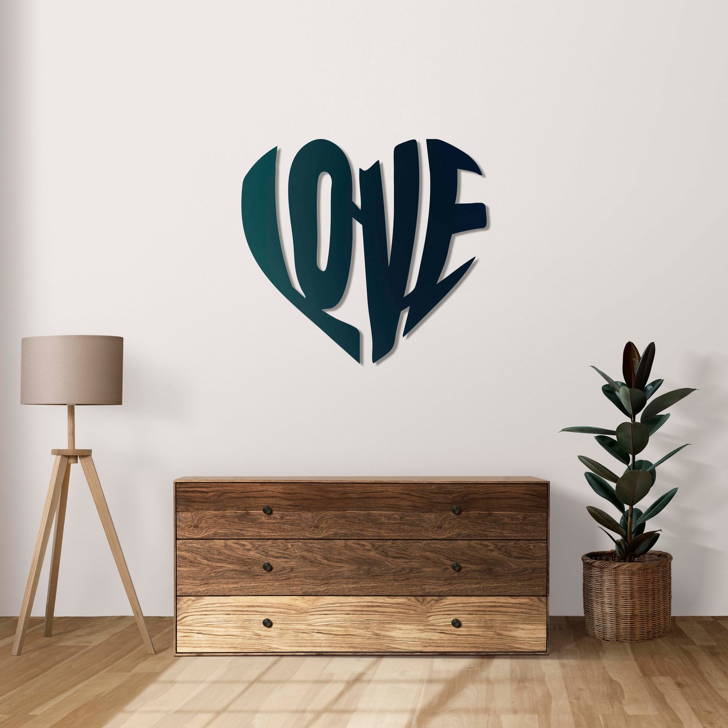 From the Heart: "LOVE" Metal Painting