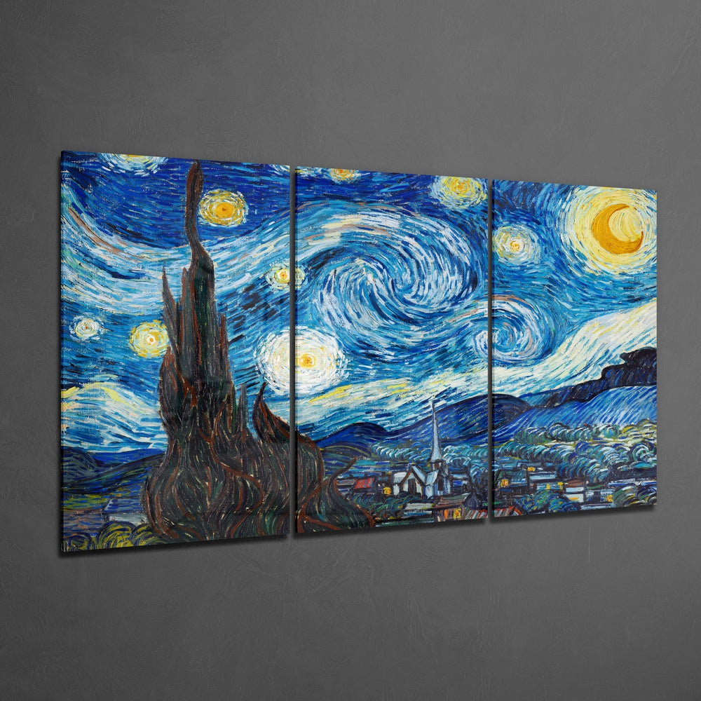 Van Gogh: Yıldızlı Gece Mega Cam Tablo