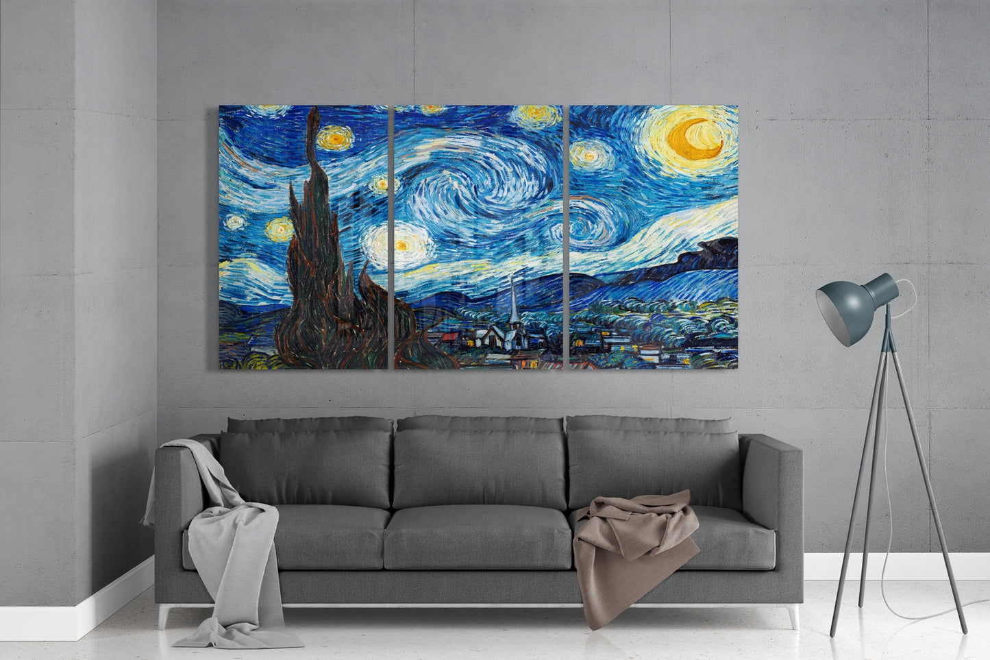 Van Gogh: Yıldızlı Gece Mega Cam Tablo