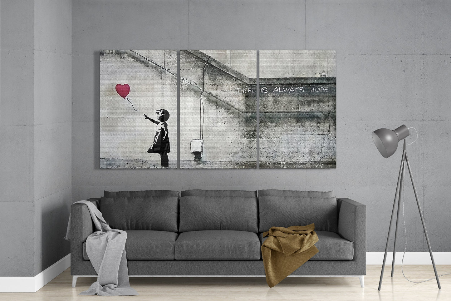 Kalp Balon - Banksy Mega Cam Tablo