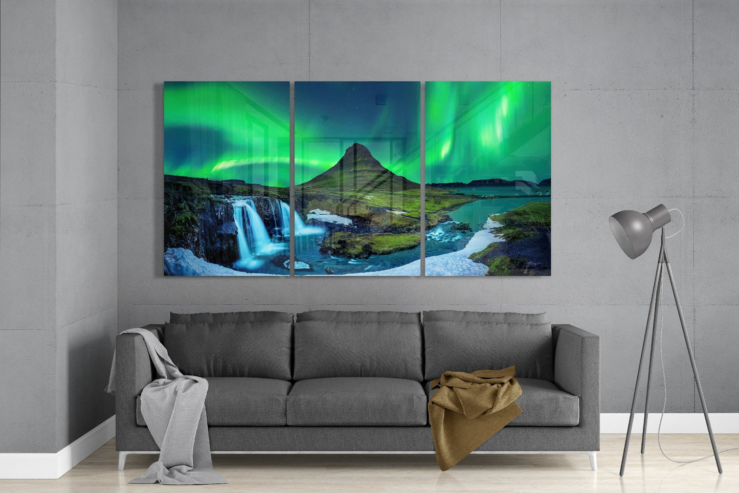 Kuzey Işıklar - Aurora Mega Cam Tablo