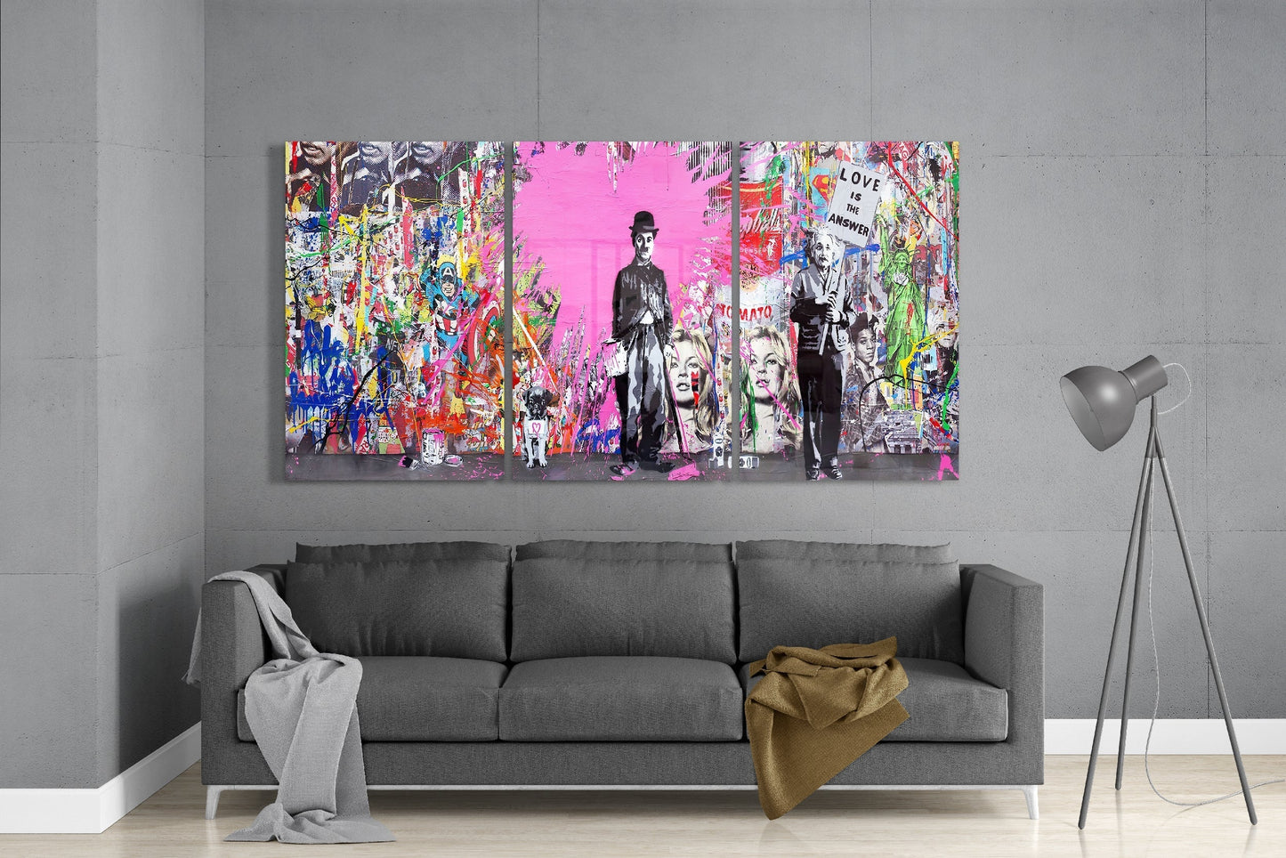 Charlie Chaplin - Banksy Mega Cam Tablo