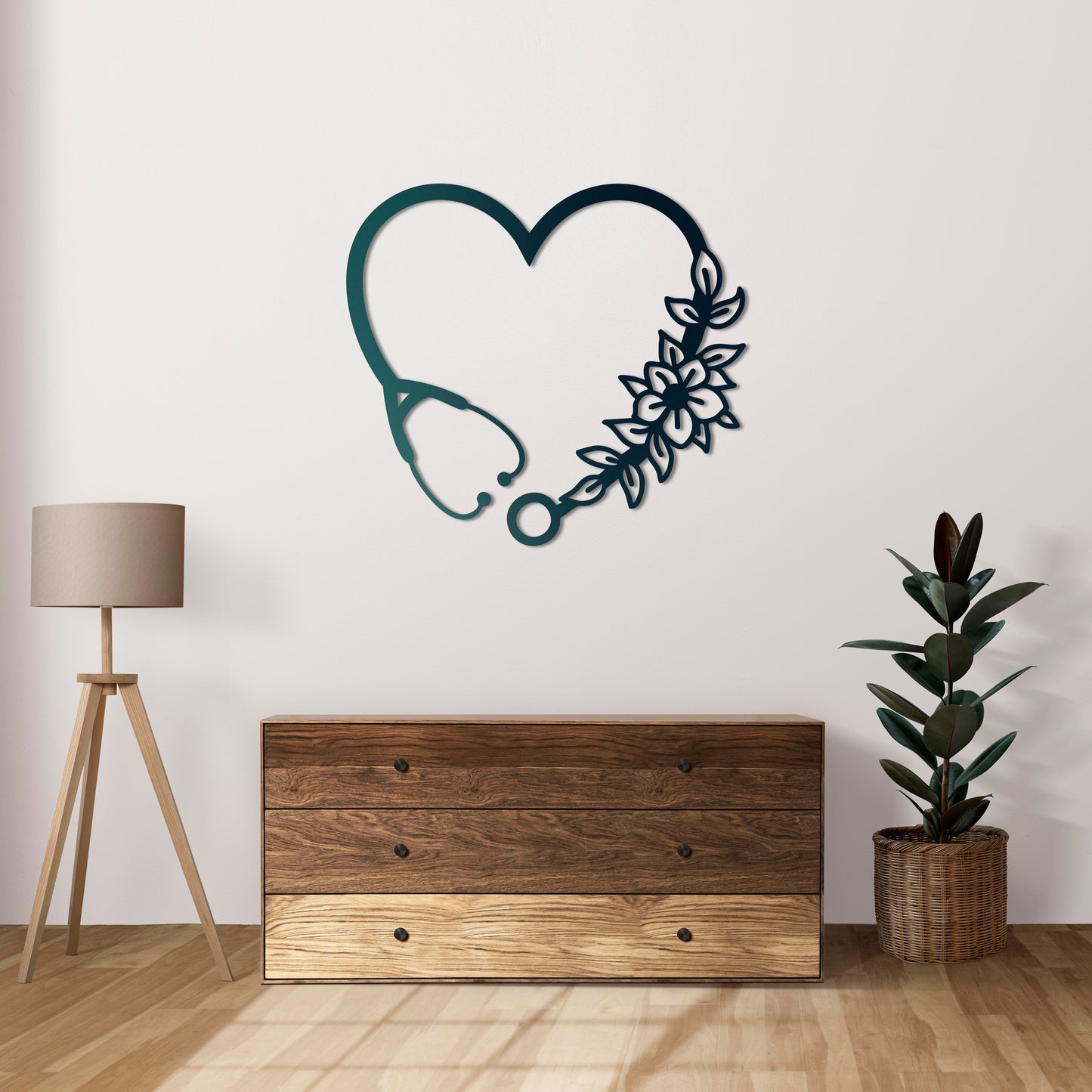 Heart of Healing Metal Painting