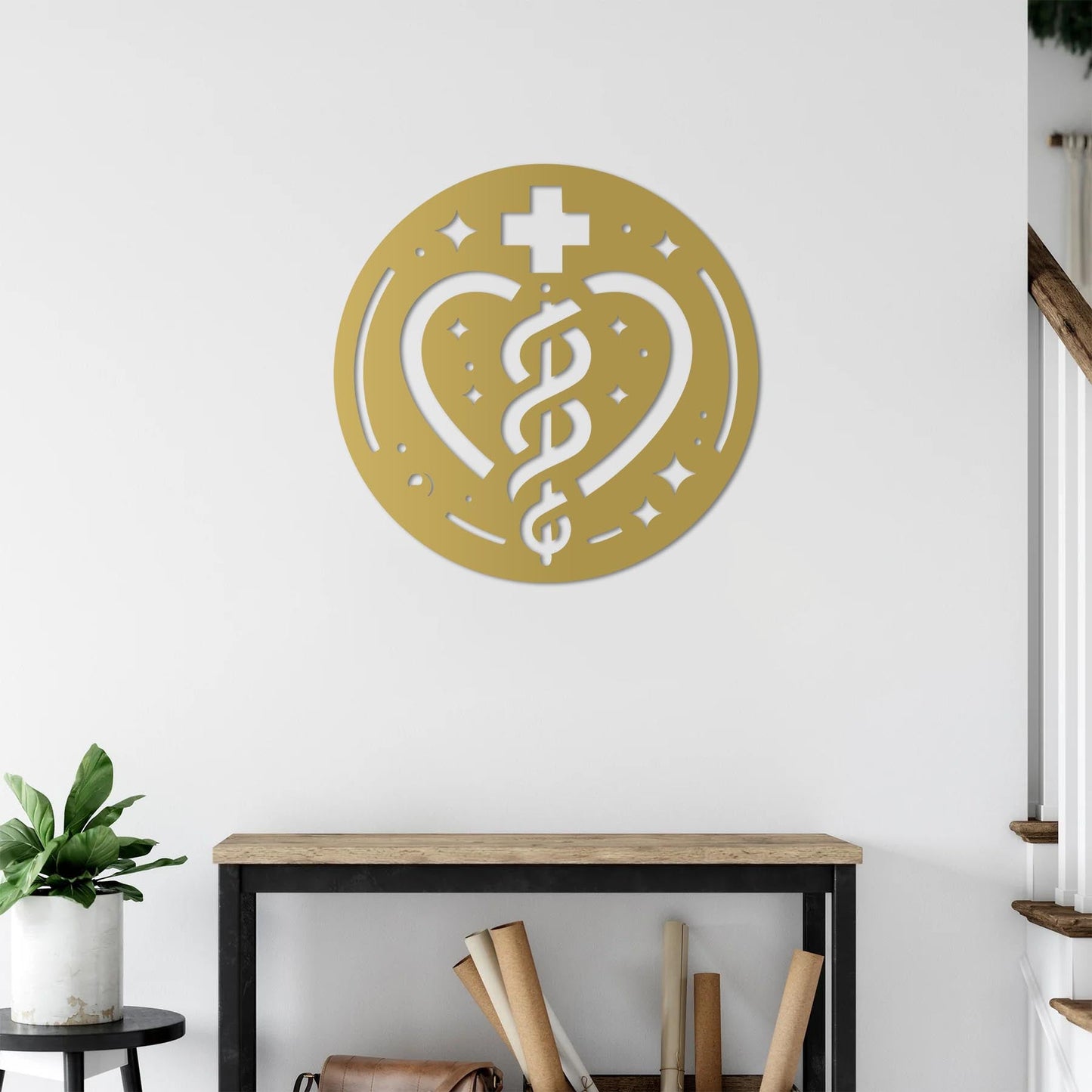Healing Wheel Metal Painting