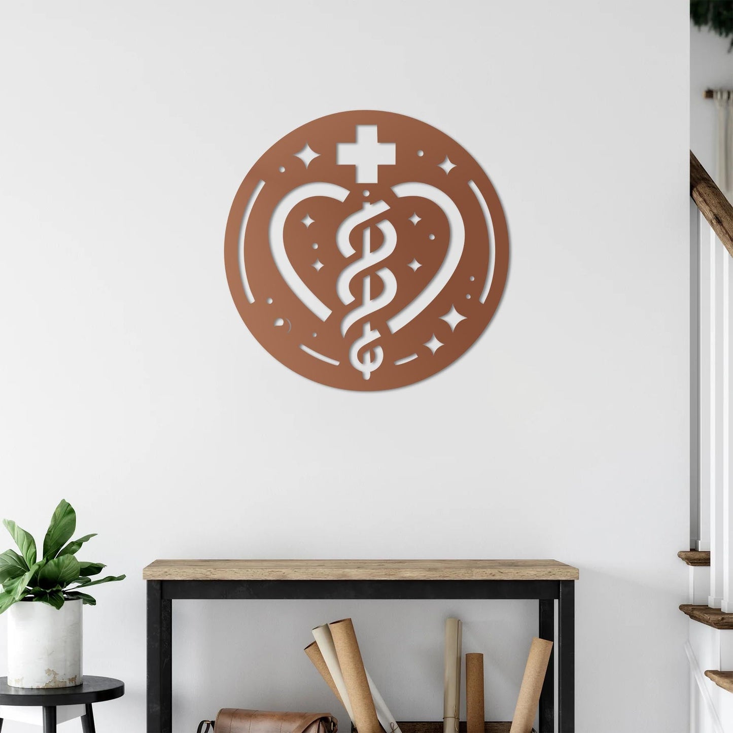 Healing Wheel Metal Painting