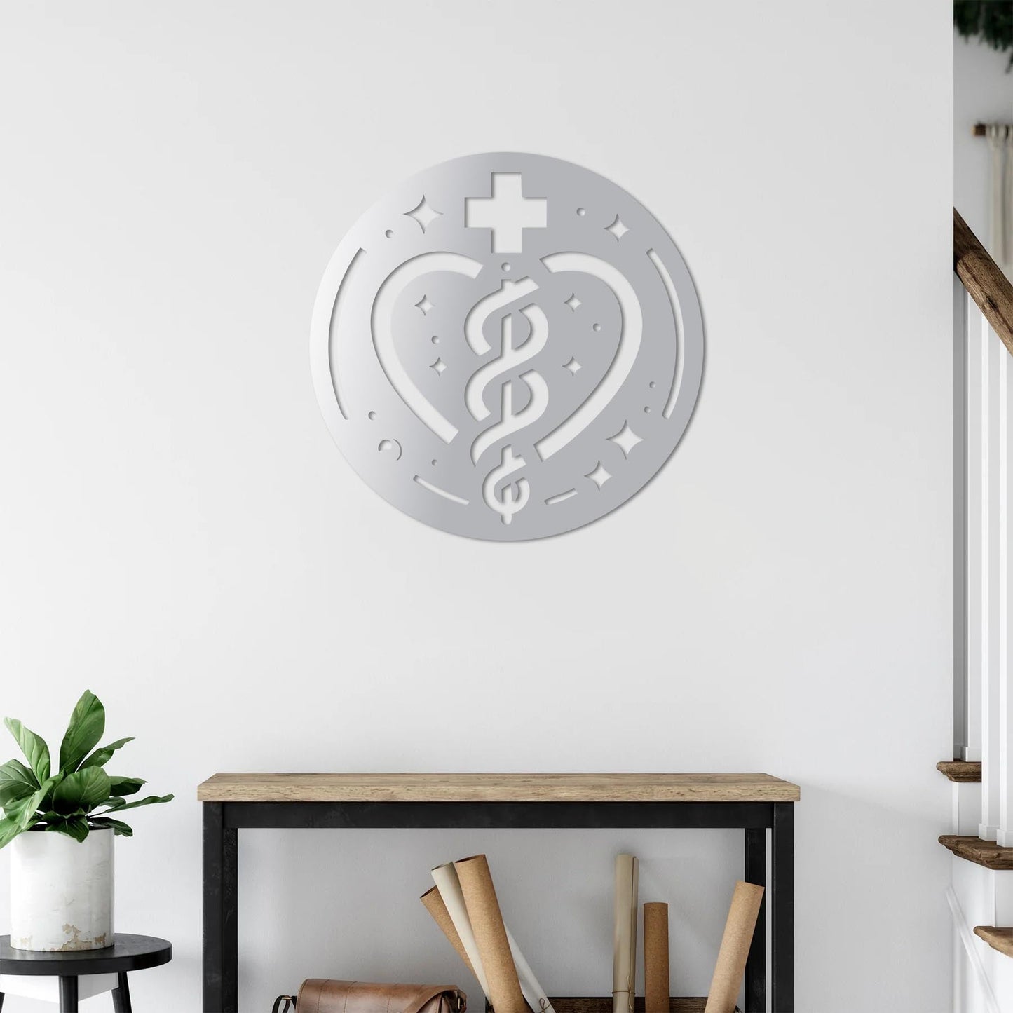 Healing Wheel Metal Painting