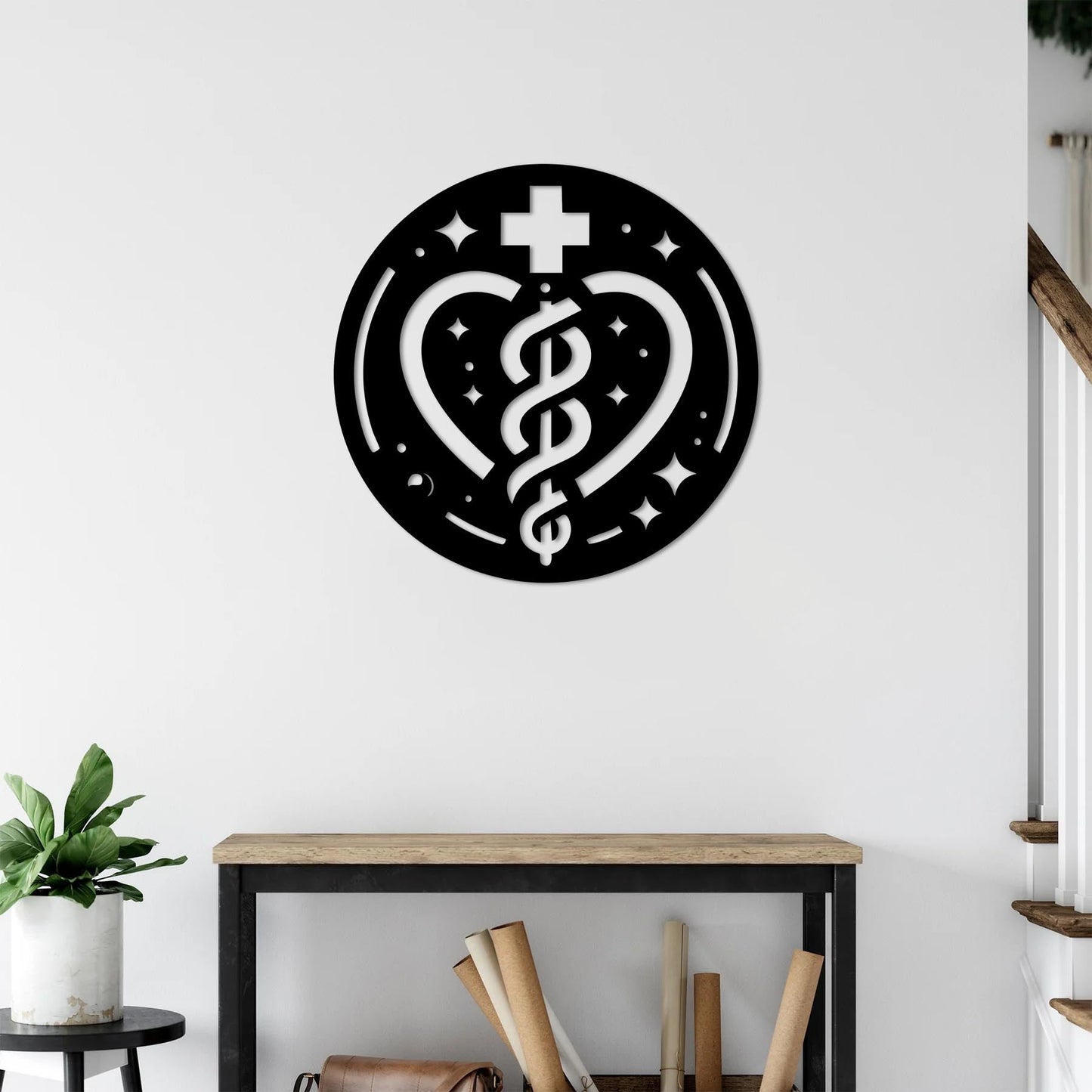 Healing Wheel Metal Painting