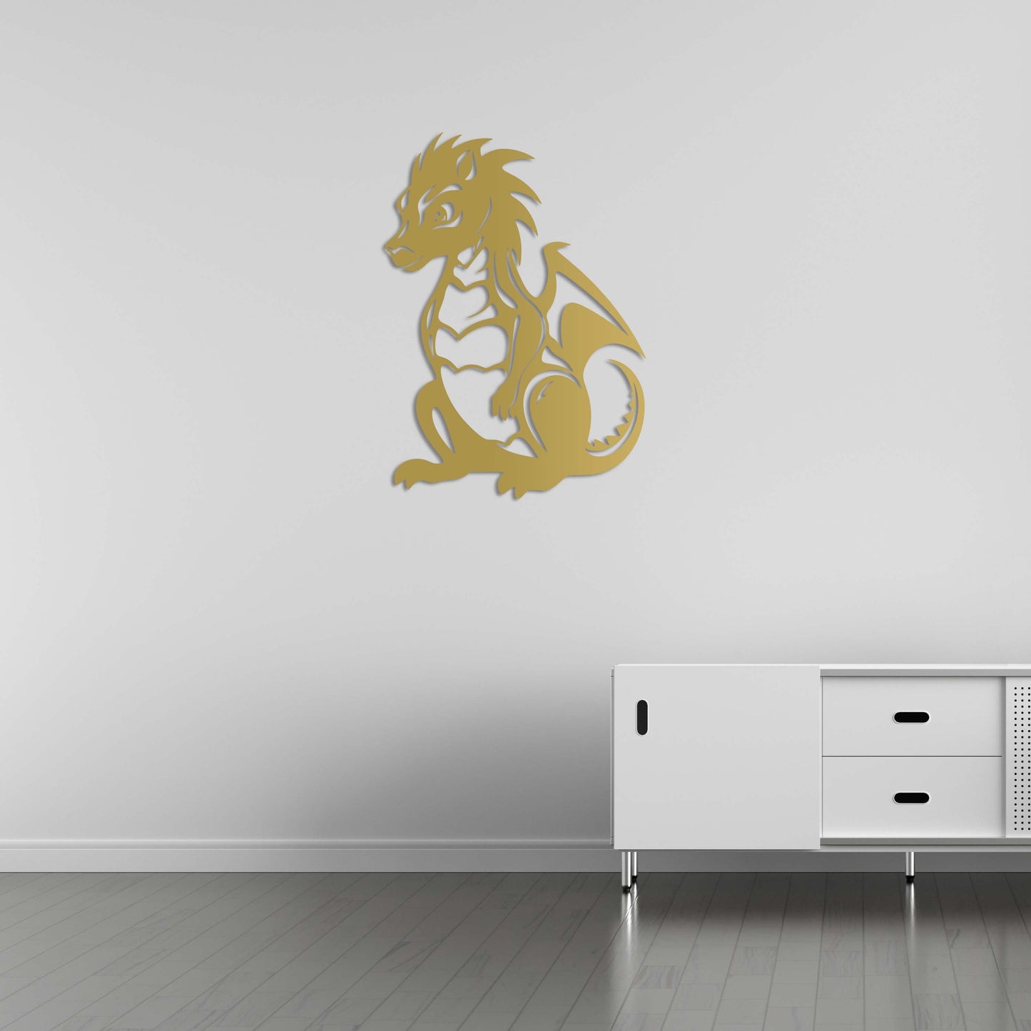Tiny Dragon Metal Painting