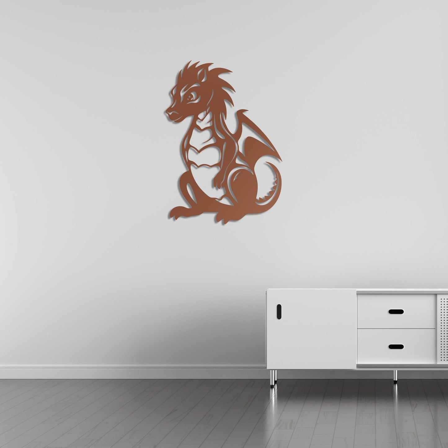 Tiny Dragon Metal Painting