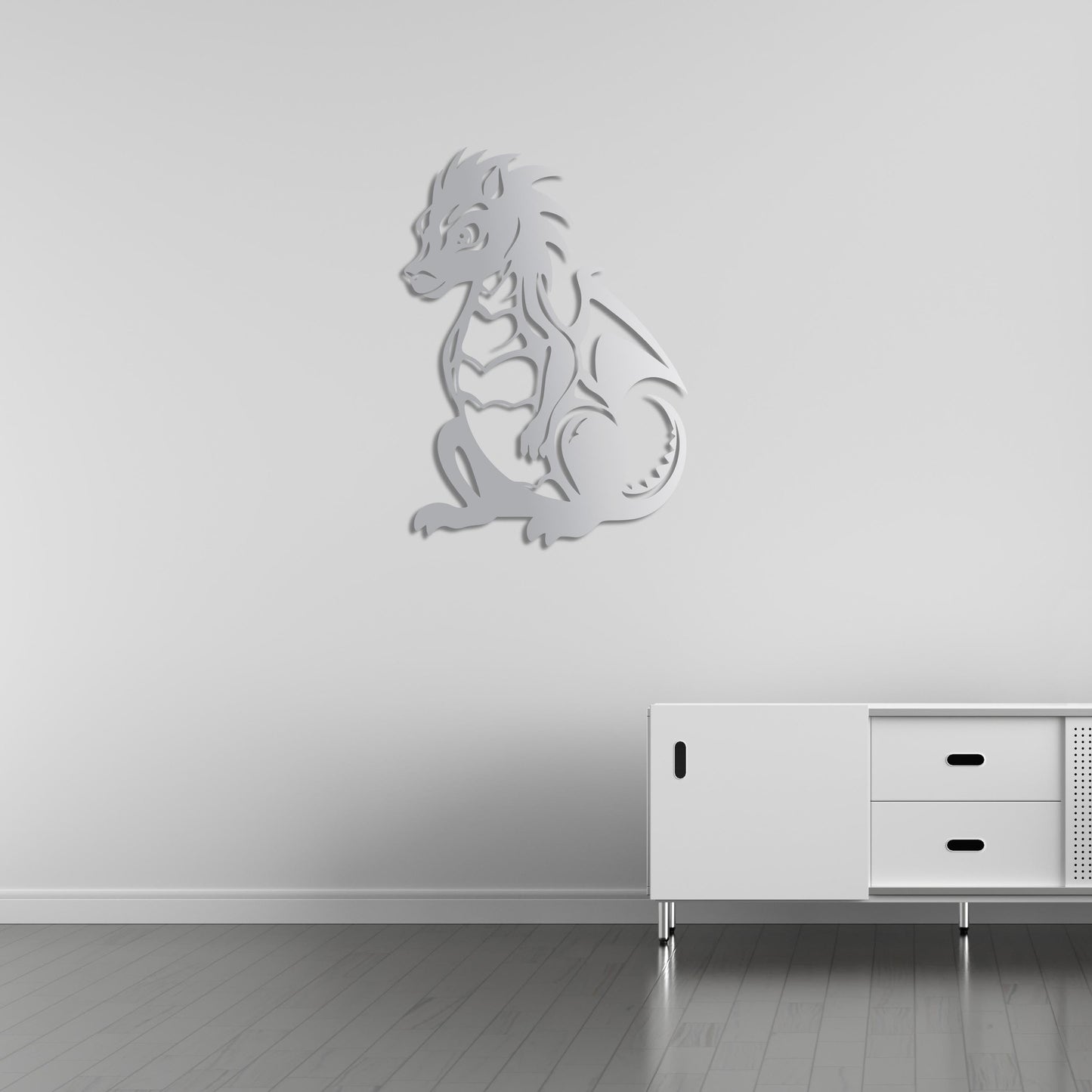 Tiny Dragon Metal Painting