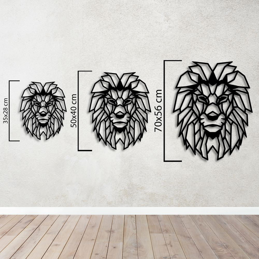 Modern Aslan Sanatı Metal Tablo