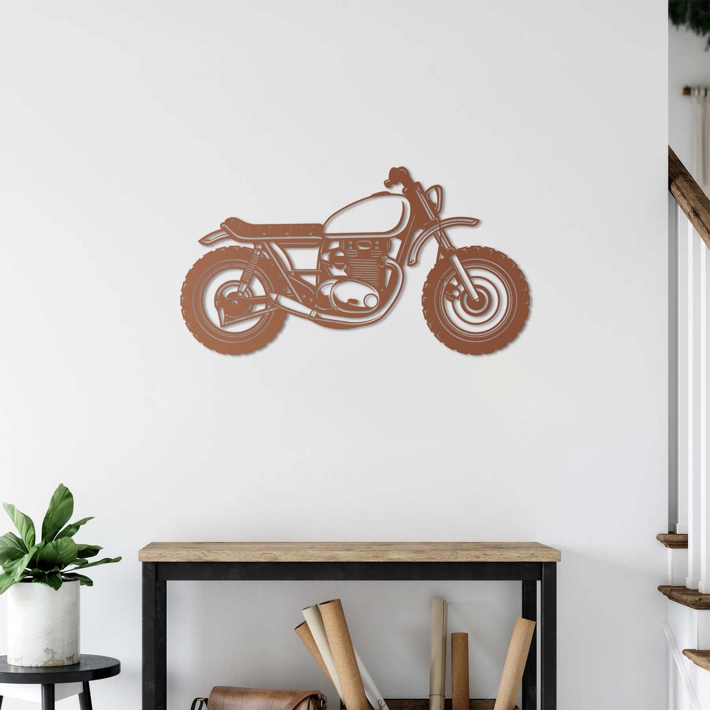 Motokros Tutkusu – Metal Motosiklet Duvar Dekoru