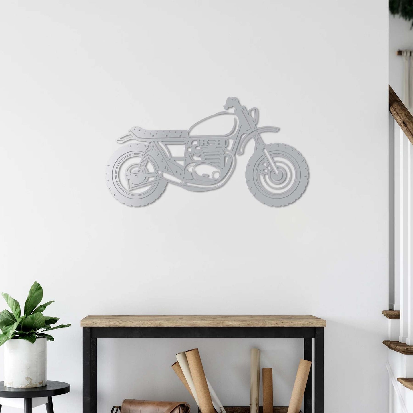 Motokros Tutkusu – Metal Motosiklet Duvar Dekoru