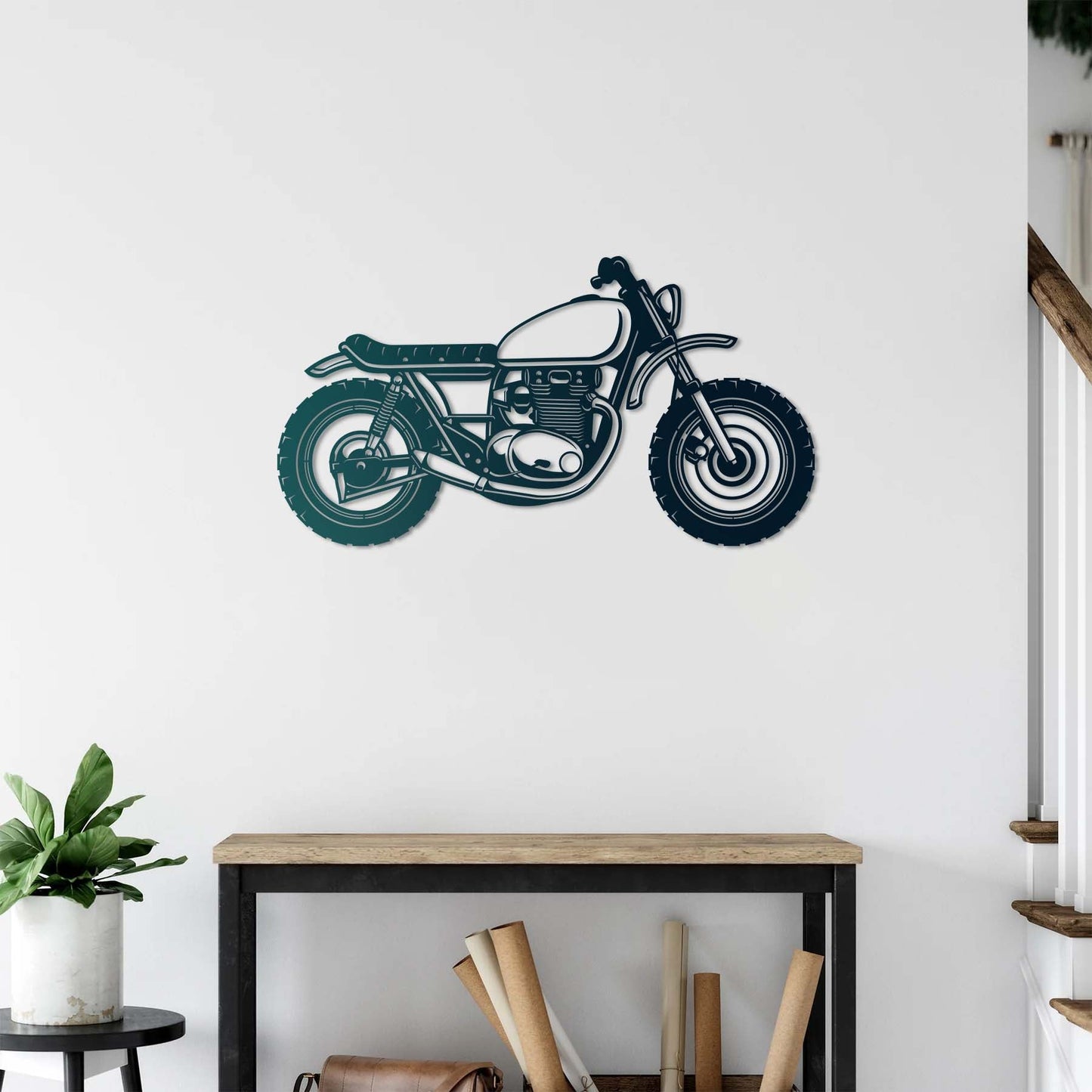 Motokros Tutkusu – Metal Motosiklet Duvar Dekoru