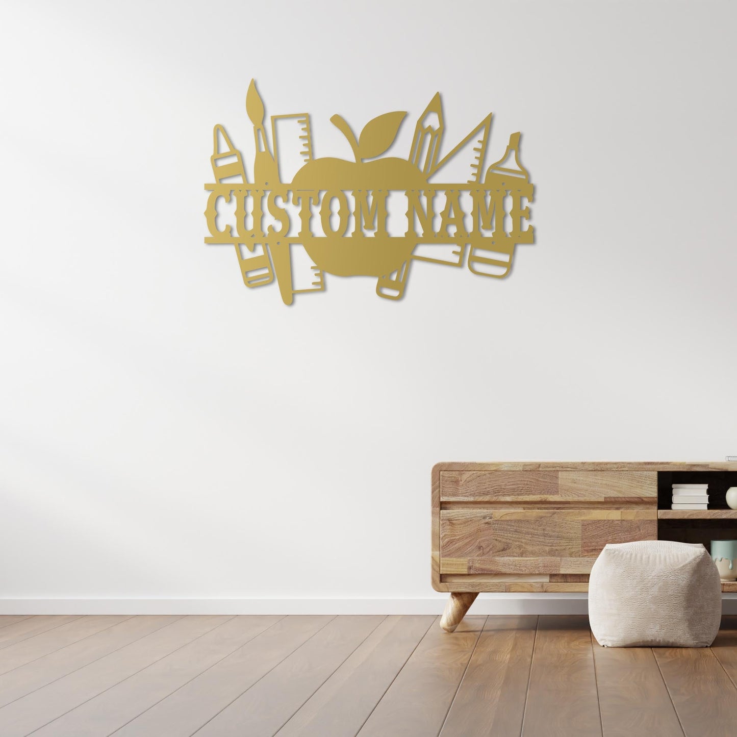 Personalized Teacher Metal Wall Decor on the Pursuit of Knowledge