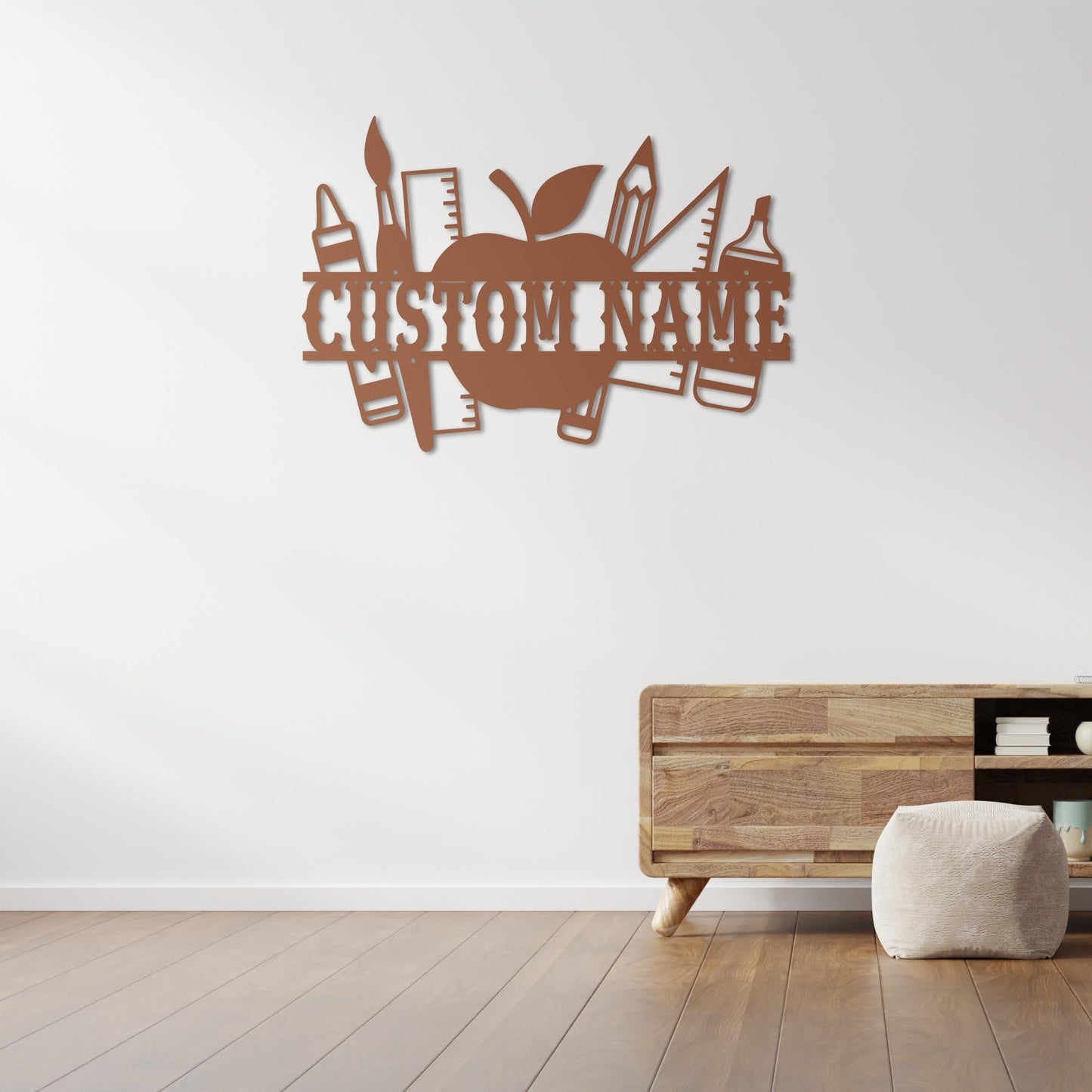 Personalized Teacher Metal Wall Decor on the Pursuit of Knowledge