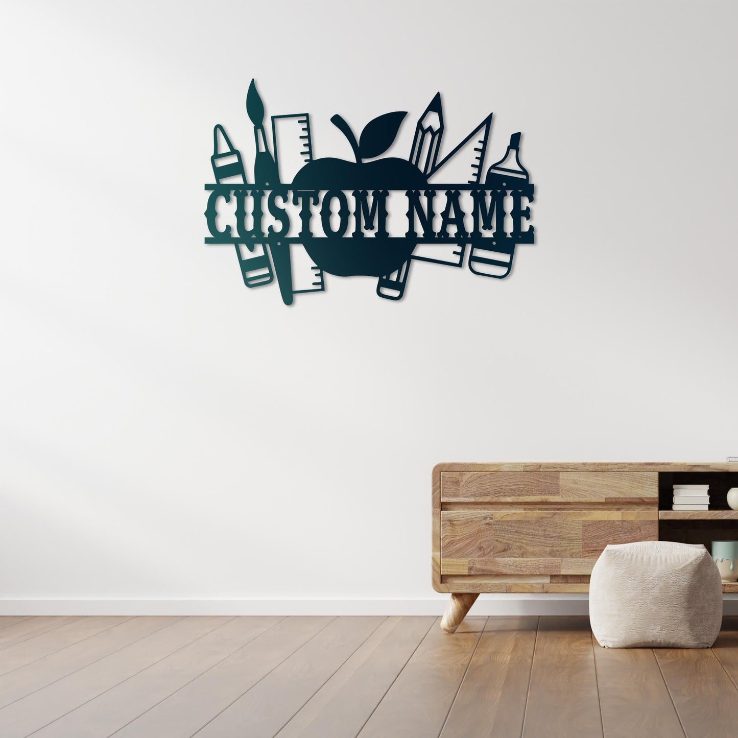 Personalized Teacher Metal Wall Decor on the Pursuit of Knowledge