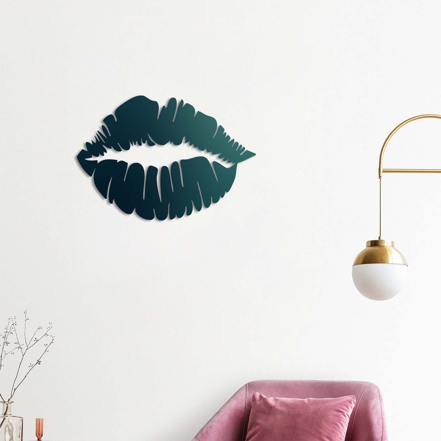 Silent Passion: Kiss Metal Painting
