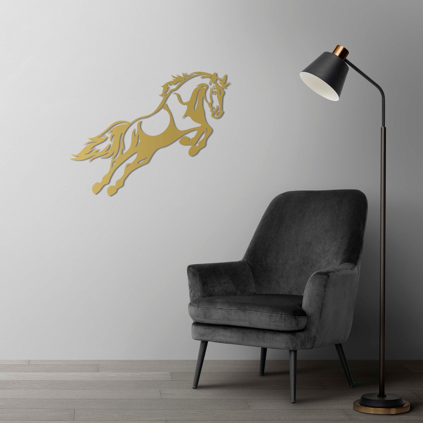 Free Spirited Horse Metal Painting