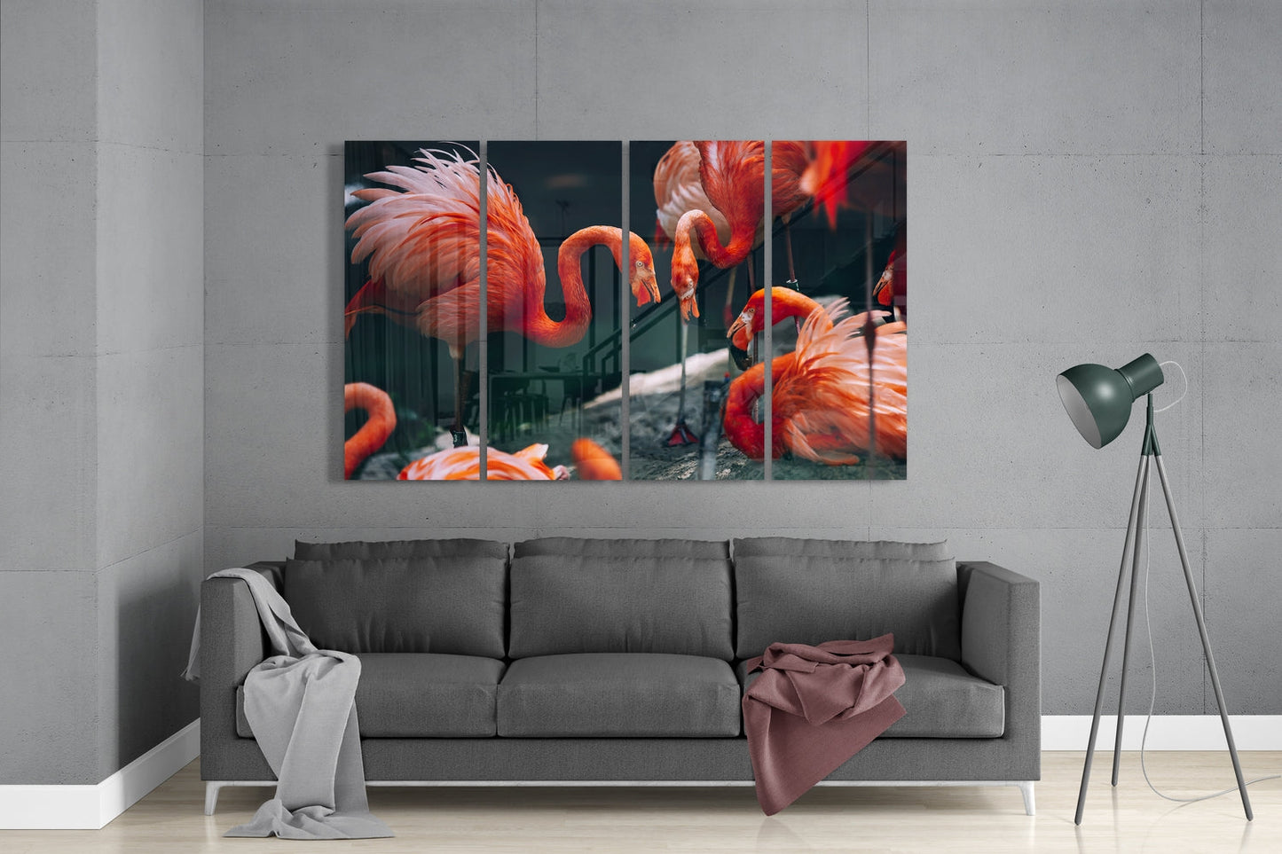 Flamingolar 4 Parça Mega Cam Tablo