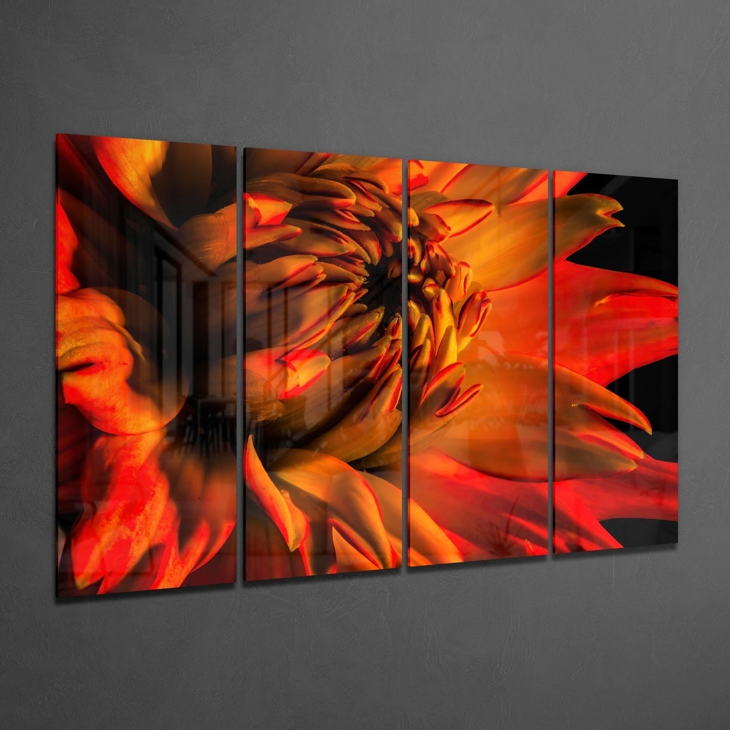Gerbera Papatya 4 Parça Mega Cam Tablo