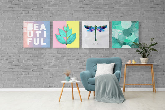 Güzellik Quadro 4 Parçalı Cam Tablo