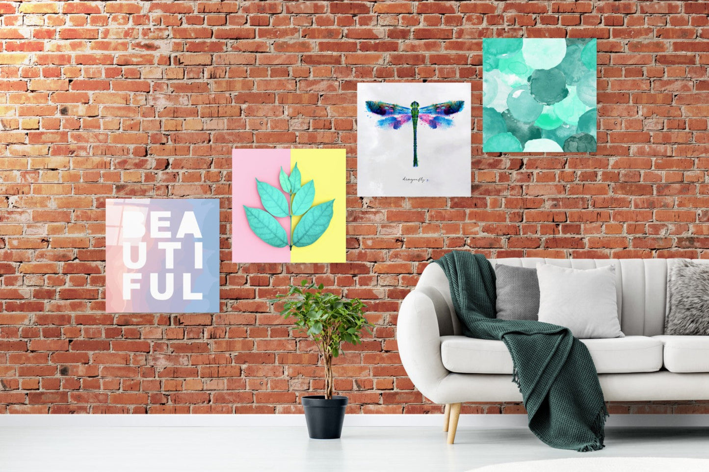 Güzellik Quadro 4 Parçalı Cam Tablo