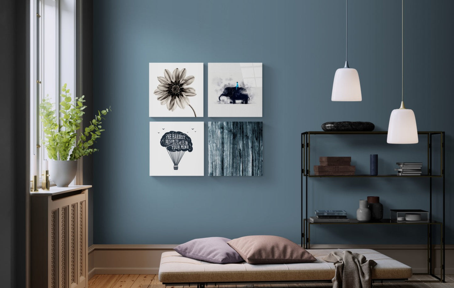 Bilinç Quadro 4 Parçalı Cam Tablo