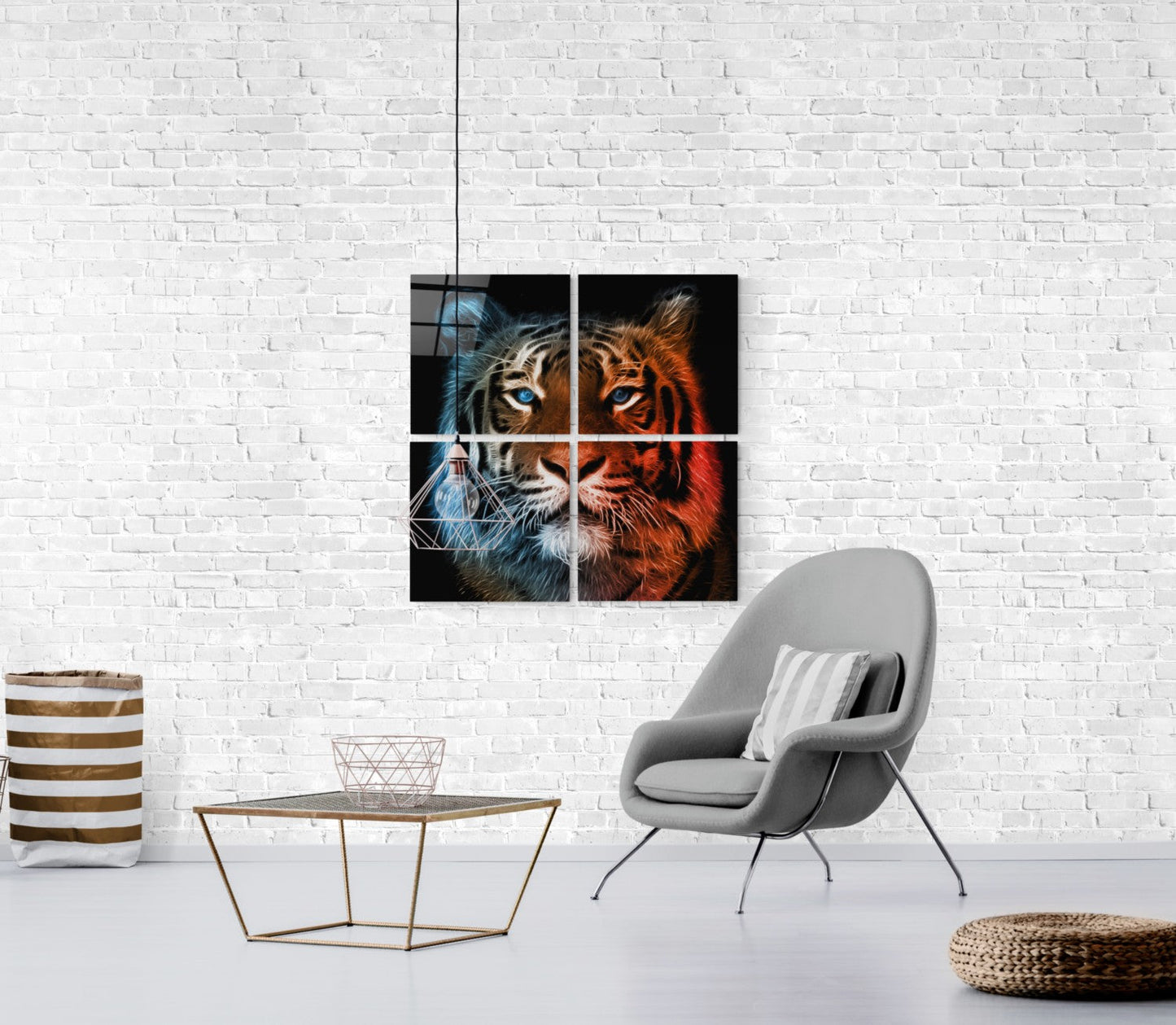 Kaplan Quadro 4 Parçalı Cam Tablo